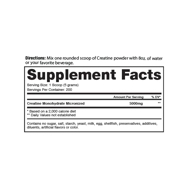 Dragon Pharma - Creatine 1 kg 200 Serv