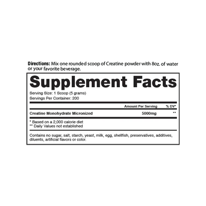 Dragon Pharma - Creatine 1 kg 200 Serv