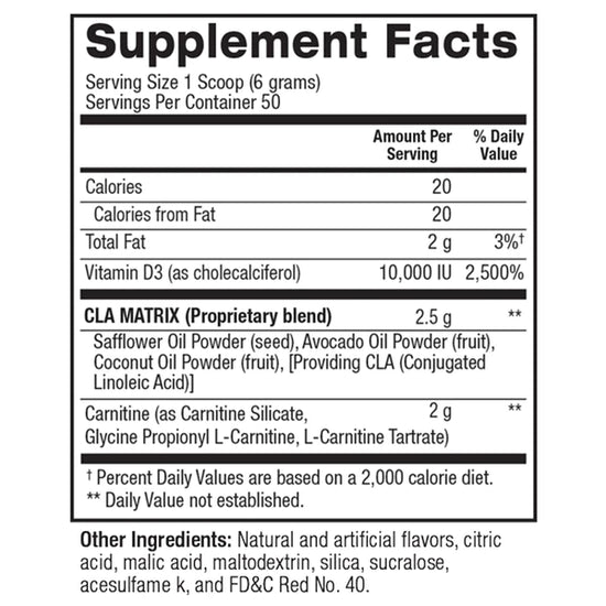 Nutritional Information for Rainbow Ice