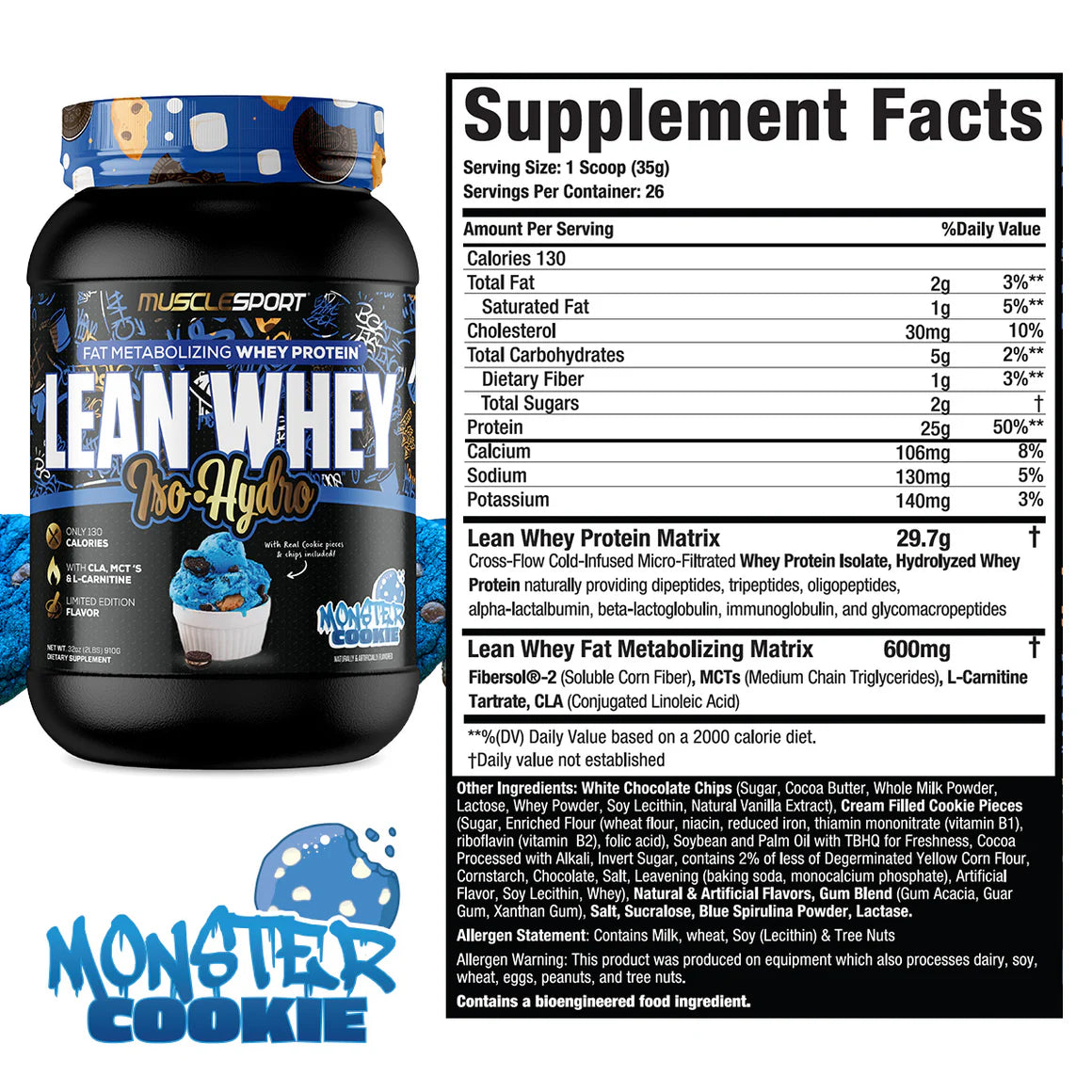 Musclesport - Lean Whey™ Iso Hydro Gourmet Protein 2lb