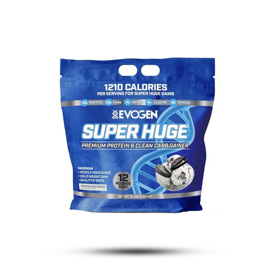 Evogen - Super Huge Premium Protein And Clean Carb Gainer - 12Lbs 17Serv