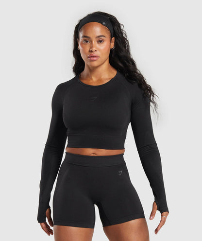 FLEX LONG SLEEVE CROP TOP