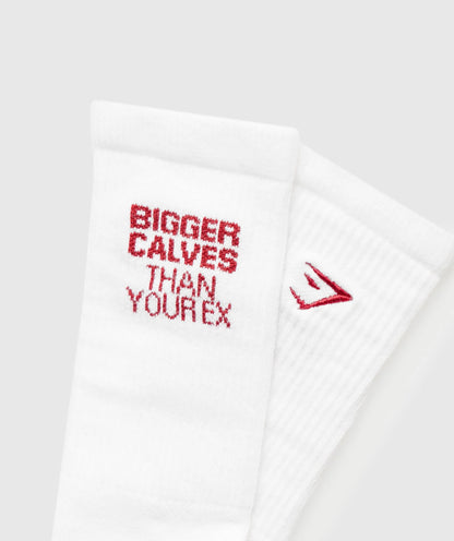 Bigger Calves Than Your Ex Graphic Crew Socks