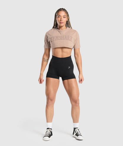 Collegiate Shadow Washed Crop Top