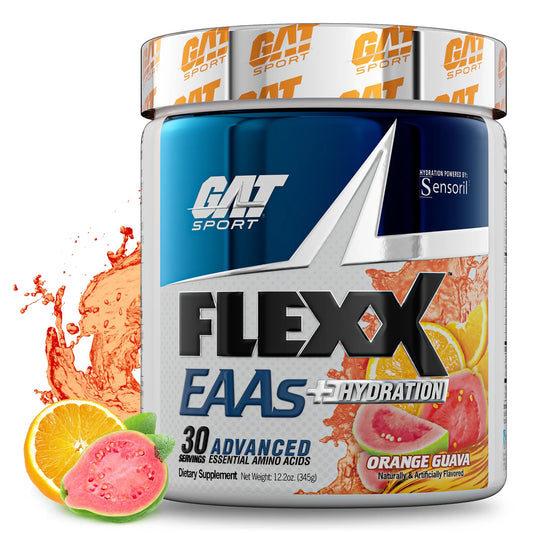 Gat Sport - Flexx EAAs + Hydration, Aminoácidos Esenciales Avanzados, 30 Servicios