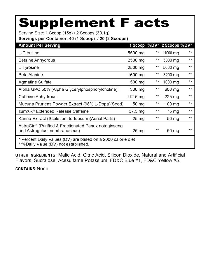 PANDA - Panda x V1 - PANDAMUS Pre-Workout (Mid Stim)