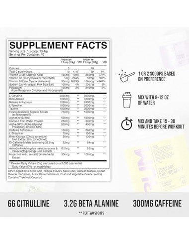 Nutritional Information for Blue Bolt