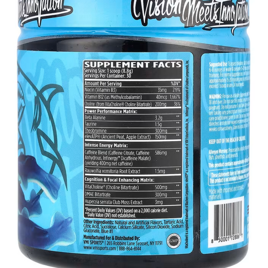 Nutritional Information for Blue Shark Gummy